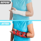 Boao 12 Pcs Arm Cast Cover Protector Short Long Camo Arm Sling Sleeve Decorations Removable Washable Wrist Elbow Protection