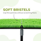18” Indoor Shop and Garage Push Boom with Soft Bristles, Heavy Duty Brush Broom with 59” Long Handle for Commercial & Residental Floor Cleaning Sweeping