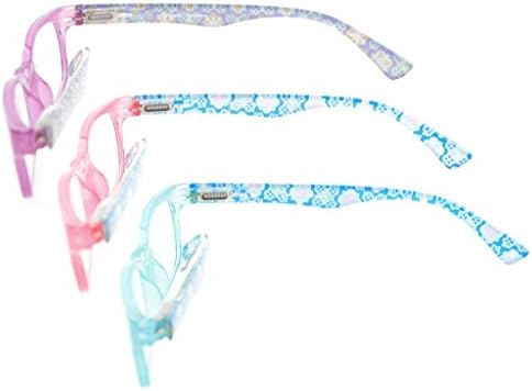 Eyekepper Womens Reading Glasses 3 Pack With comfort Spring Arms Classic Stylish Round Look-Crystal Clear Vision