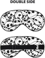 Halloween Skull Sleep Mask for Women Men, Soft and Comfortable Eye Mask with Adjustable Strap for Travel Yoga Nap Sleeping