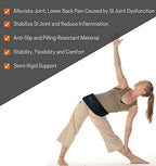 Vriksasana Posture Sacroiliac Hip Belt for Women and Men That Alleviates Sciatic, Pelvic, Lower Back, Leg and Sacral Nerve Pain Caused by Si Joint Dysfunction| Trochanter Brace (Plus, Black)