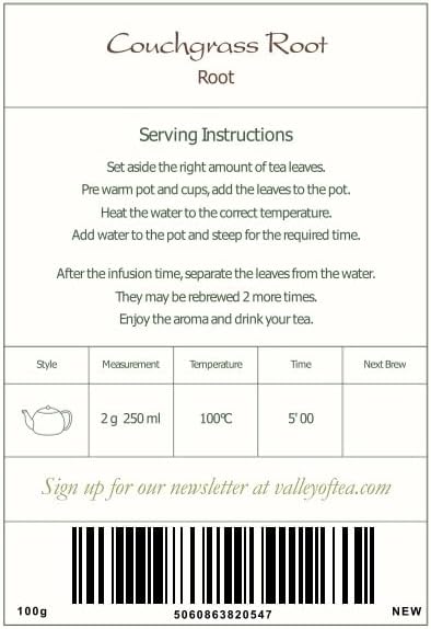 Couch Grass Herb Tea - Couch Grass Rhizome - Couch Grass Tea
