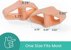Welnove Pack of 12 Bunion Corrector, Toe Separators with 2 Loops, Big Toe Spacer Suitable for Bunion and Overlap Toe (Beige)