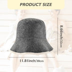 Wool Sauna Hat, Comfortable Soft Felt Wool Cap, Breathable Russian Banya Cap, Protects from Overheating & Hair Damage, for Spa, Steam Room, Banya, Bathhouse, Breathable Grey