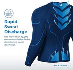 LP SUPPORT ARM2401Z Men's AIR Compression Shirt - Long Sleeve Top for Sports and Workouts - Fast Drying Materials