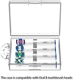 4 Packs Hygienic Protective Cover + 1 Electric Toothbrush Heads Storage Case for Oral B Toothbrush Heads