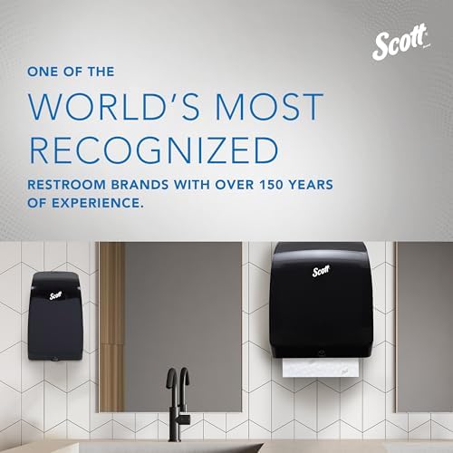 Scott Professional Pro High-Capacity Hard Roll Paper Towels, Bulk (53925), Hardwound, Elevated Design, Absorbency Pockets, for ScottBrand Blue Core Dispensers (6 Rolls at 700' Each, 4,200'/Case)