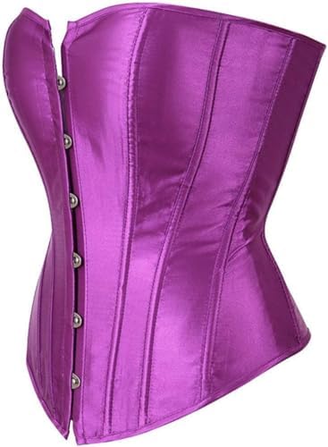 Women's Corsets Top Plus Size Satin Waist Cincher Overbust Bustiers Sexy Push Up Corset XS-7XL