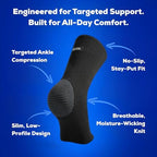 SB SOX Ankle Brace for Men & Women (1 Pair) - Ankle Support Stabilizer for Sprained Ankle, Sports, Achilles Tendonitis - Compression Ankle Sleeve