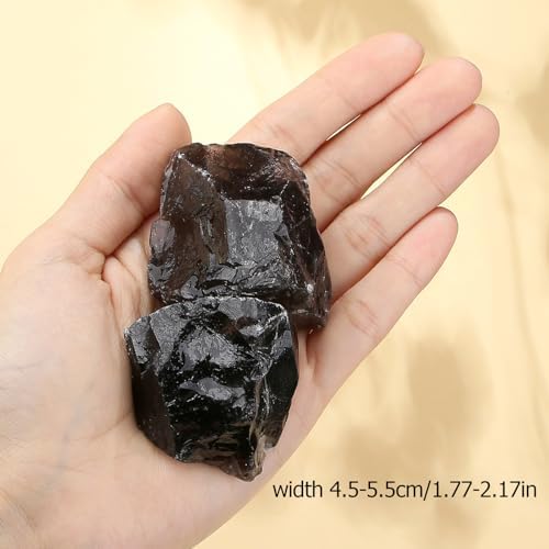 XIANNVXI Smoky Quartz 1.8-2.2" Large Raw Crystals and Healing Stones Natural Rough Crystal Rocks for Decor Gifts Tumbling Cabbing Polishing Fountain Rocks 1PCS