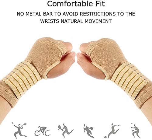 2Pcs Elastic Bandage Wrist Guard Support Arthritis Sprain Band Carpal Protector Hand Brace Accessories Sports Safety Wristband