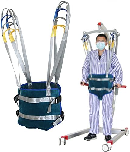 Medical Lift Equipment,Full Body Walking Standing Aids,Patient Lift Sling with Four Point Support,Full Body Transfer Belt Strap Patient Hoist Sling,for Leg Lumbar Relief Trainer,Adjustable Wai