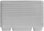 6 Compartment White Disposable Party Thali Plates (50 Pack)