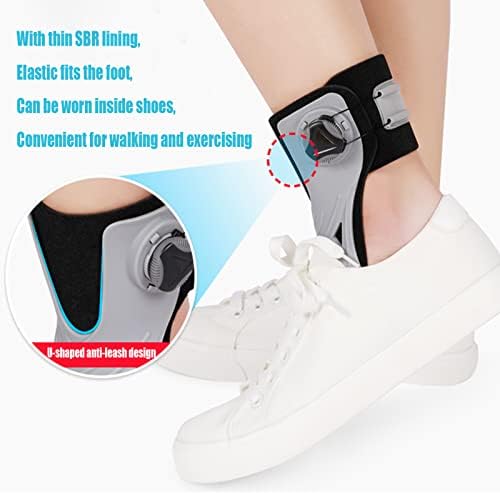 SFKLYU Drop Foot Brace Foot Orthosis AFO Drop Foot Brace Support for Hemiplegia Stroke Shoes Walking Foot Stabilizer,B2 right,L