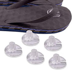 5 Pairs Clear Silicone Gel Sandal Thong Toe Protectors Flip Flops Toe Guard Cushions Anti-Skid Forefoot Pads Smooth for Men and Women 4x3.5cm