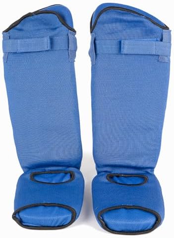 Boxing Shin Protectors Feet Metal Fabric Black