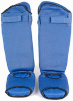 Boxing Shin Protectors Feet Metal Fabric Black