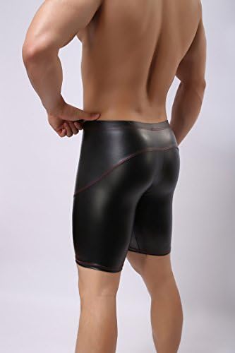 Men's PU Leather Shorts Bodywear Jockstrap Wrestling Singlet Outfits