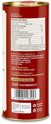 CHEKKO 100% Pure Cold-Pressed Peanut Oil (Groundnut Oil) 1 Liter (33 Fl Oz) – Natural Cooking Oil for Deep Frying, Roasting & Everyday Cooking.