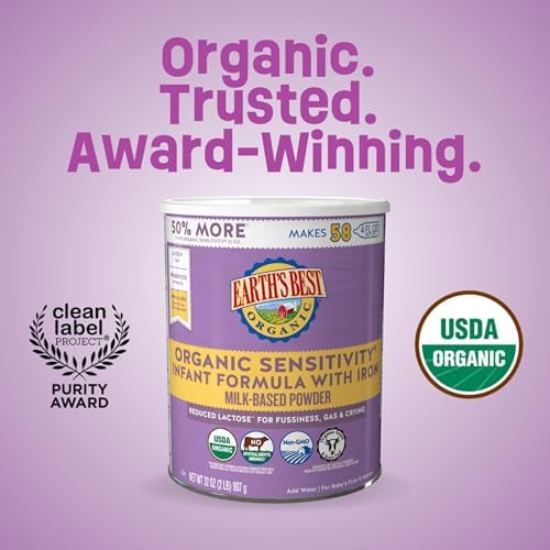 Earth's Best Organic Sensitivity Infant Formula with Iron, For Baby's First 12 Months, 32 oz (907 g)