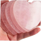 FRCOLOR Natural Jade Heart Shape Scraping Board for Massage Therapy Multi-Functional Massaging Tool for Face Neck and Back Hydrating and Nourishing Skin Care Accessory
