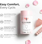 Menstrual Cup with Applicator – Reusable 100% Medical-Grade Silicone Period Cup for Beginners – Leak-Free, Eco-Friendly, BPA & Latex Free, Up to 12-Hour Protection (Regular)