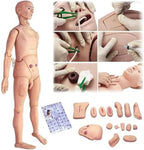 Professional Life Size Patient Care Manikin Training CPR Simulator Basic Nursing Skills Geriatric Human Model Mannequin Full Body for Students Education Teaching Medical Training Skills 170cm