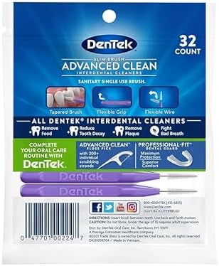 DenTek - Slim Brush Interdental Cleaners - 32PK - Pack of 2 by DenTek