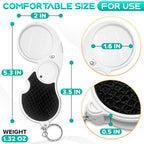 Pocket Magnifying Glass Keychain with Light – Folding Keychain Magnifier with Flip Head Design, 5.3"x2"x0.5" – Compact Portable Magnifying Tool for Reading, Hobbies, Repairs, Menus & Small Text