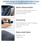 Folding Cane Storage Bag, Walking Sticks Organizer Pouch Travel Case for Elderly Disabled, Easy Carry, 14" L (Not Include Cane)