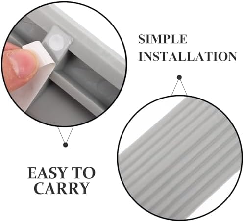 Didiseaon Rubber Threshold Ramp for Wheelchairs and Robot Vacuums, Non-Slip Door Curb Ramp Mat 17cm X 5.3cm Grey, Portable Robot Climbing Pad for Home Doorways and Indoor Stairs