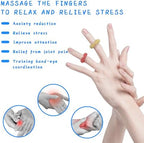 Ortarco 12PCS Acupressure Rings, Anxiety Ring, 6 Colors Acupuncture Ring and Finger Massager, Quiet Fidgets for Classroom, Home and Office Stress Reduction