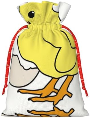 SSIMOO Baby Chicken Reusable Holiday Party Gift Bag And Drawstring Design Make Your Gift More Delicate