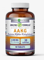 Amazing Formulas AAKG ((Arginine Alpha-Ketoglutarate) 3500mg) Supplement | Tablets | Non-GMO | Gluten-Free | Made in USA (1 Pack, 90 Count)