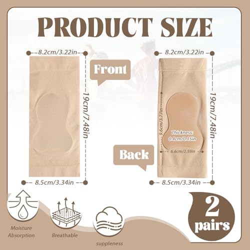 2 Pairs Ankle Protector Gel Sleeve, Malleolar Padded Skate Socks with Silicone Pads for Figure Skating, Roller, Hockey, Boots, Brace, Splints, Shoes, Ankle Support Cushion