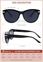 SKYWAY 2 Pack Reading Sunglasses for Women Oversized Sun Readers UV400 Protection Outdoor Reading Glasses