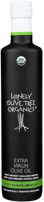 The Lonely Olive Tree Organics, Extra Virgin Olive Oil, USDA Certified Organic, 500 Ml (Pack of 6)