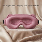 Eye Masks for Sleep, 3D Contoured Sleeping Mask Breathable Pressure Free Blackout Eye Cover Adjustable Soft Light Blocking Shades for Women Men Students Travel Office Napping Night Pink