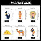 18-PCS Ancient Egypt Themed kids Happy Birthday Pyramid Cupcake Toppers Set - This is an exquisite themed birthday party, baby shower party, Egyptian theme party mummy Tutankhamen decoration - LIANGSS