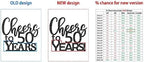 LOVENJOY Cheers to 20 Years Cake Toppers for Happy 20th Birthday Anniversary Cake Decorations, Dual-Side Glitter Black and Gold