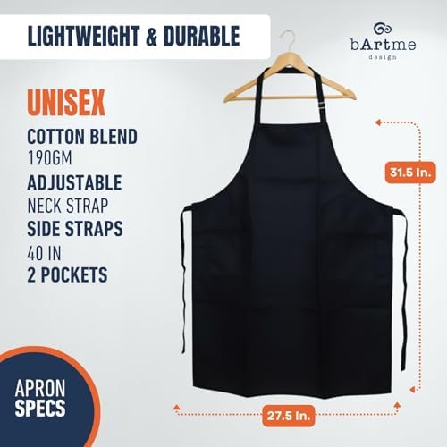 Funny Cooking Apron - Kitchen Chef Grilling Apron - 2 Pockets & Long Straps - Adjustable - Men & Women Aprons