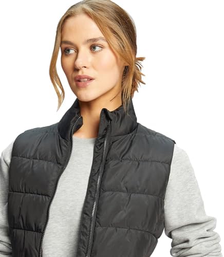 Women's Puffer Vests Slim Fit Full Zip Quilted Sleeveless Puffy Jacket for Womens Water-Resistant Outdoor Sport Coat