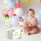 50pcs Eucalyptus Leaf Oh Baby Napkins Greenery Baby Shower Party Supplies Sage Green Luncheon Napkins Disposable Paper Napkins for Baby Shower Boys Girls Kids Table Decorations