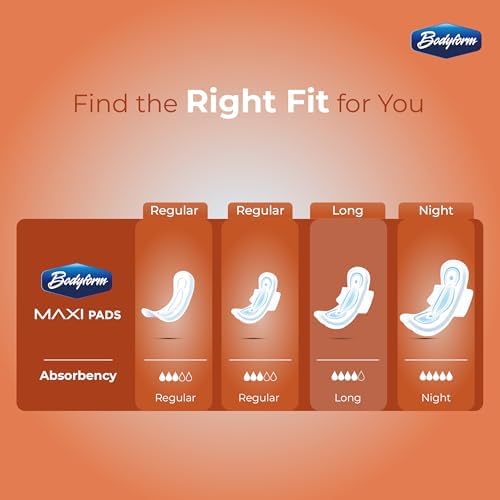 Bodyform Maxi - Value Sanitary Napkins, Cushion Soft Always Comfortable and Ultra-Absorbent (Long, 240 Count (24 Packs of 10 Counts))