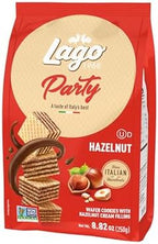 Gastone Lago Party Wafers Hazelnut Cream Filling 8.82 oz, 250g (Pack of 2) (Hazelnut, 2-Pack)