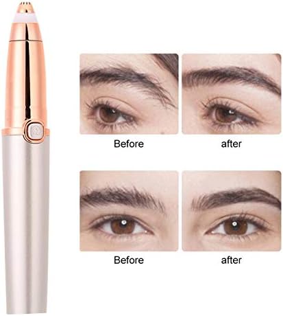 Eyebrow Trimmer Lipstick Shaped Electric Eyebrow Lipstick Shaped Electric Women'S Shaver Rose Gold Eyebrow Trimmer