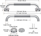 16 Inch Anti-Slip Shower Grab Bar, iMomwee Chrome Stainless Steel Bathroom Grab Bar Handle with Textured Grip, Shower Balance Bar, Safety Hand Rail Support, Handicap Elderly Senior Assist Bath Handle
