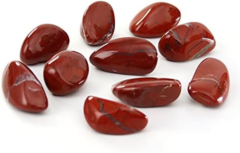 Tumbled Polished Natural Red Jasper Stones, Crystals and Healing Stones Quartz Bulk for Wicca, Reiki, Healing Energy, Chakra Stones, Witchcraft Supplies(10Pcs)