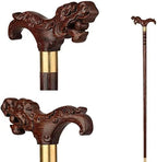Canes Solid Wood Chicken Wings Sizes Cane Walking Stick Head The Dragon Supplies Old Gifts Walker Crutch Solid Wood Cane Old Man Wooden Elderly Crested Head Faucet Crutch Innovate