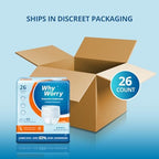 WhyWorry Incontinence Underwear for Women and Men, Disposable Adult Pull Ups with Overnight Absorbency, Leakproof, Unisex, Large, 26 Count